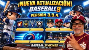 Portada del vídeo de Baseball9 Vikings sobre la actualización 3.9.4 de BASEBALL 9